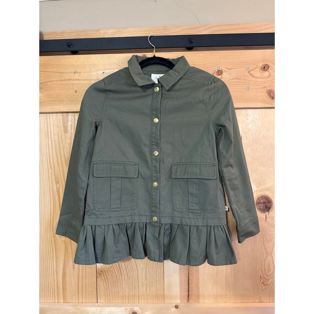 Kate Spade New York Girls' Twill Cotton Field Green Jacket Size 12
